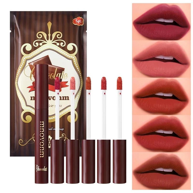 Mnovonm Matte Lip Gloss Set 5 PCS